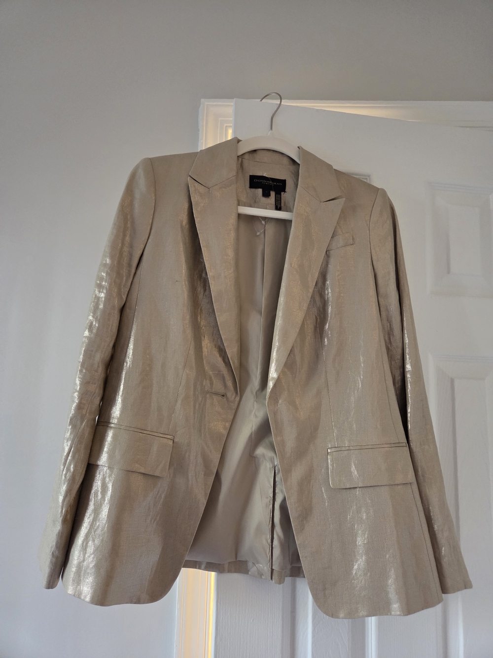 Donna Karan Shimmery Champagne Blazer